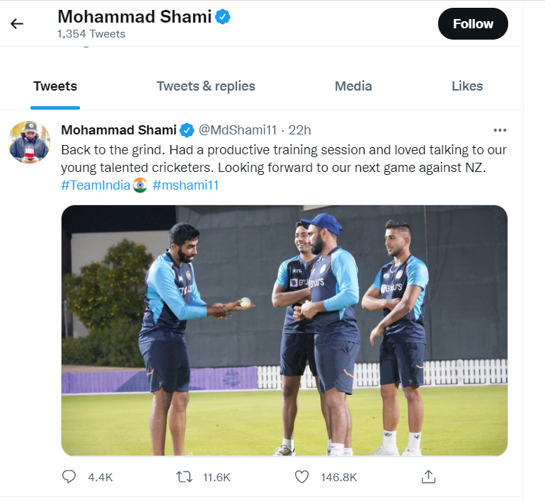 mohmmad shami tweets