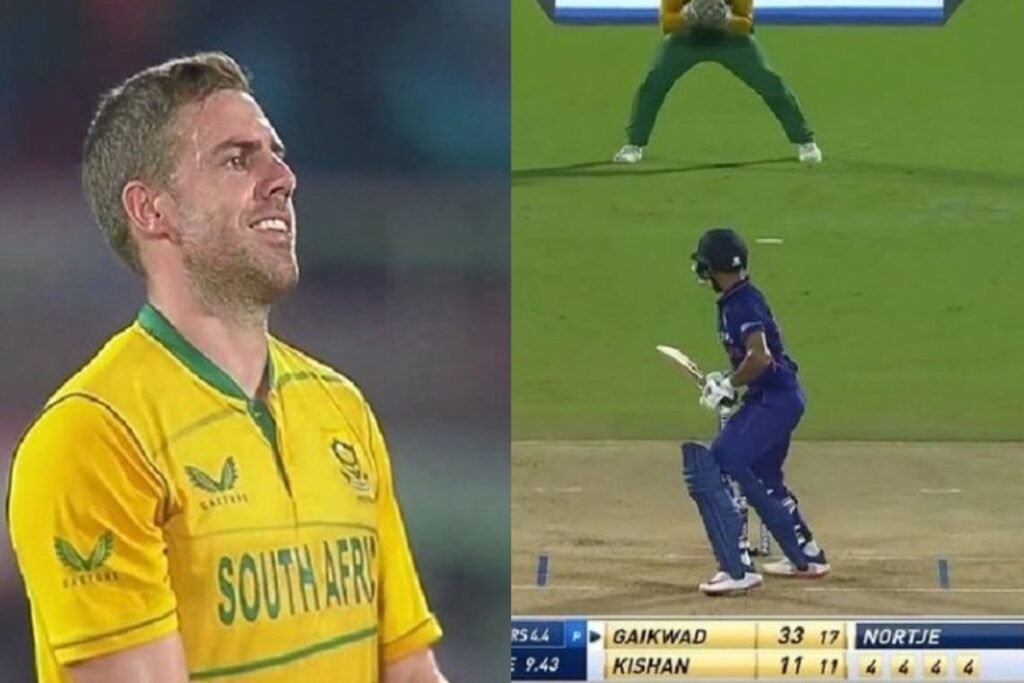 India vs South Africa Ruturaj Gaikwad hit 5 fours against Anrich Nortje