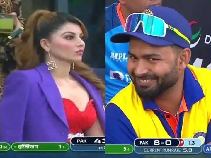 "उर्वशी-मै भी मैच देखने जाउंगी, पंत-मै खेलूँगा ही नहीं" भारत-पाकिस्तान मैच में दिखी उर्वशी रौतेला मीम्स देख नहीं रुकेगी हंसी