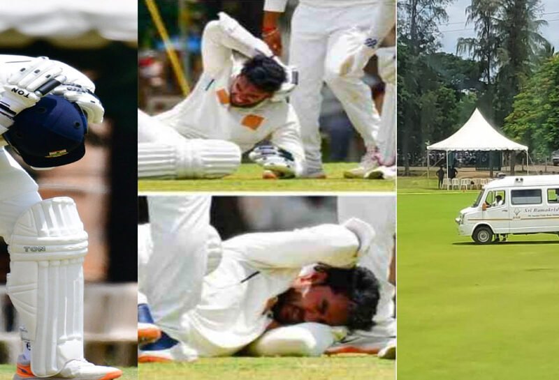 छक्का खाने के बाद गेंदबाज ने वेंकटेश अय्यर के सिर पर मारी तेज गेंद, एमबुलेंस से ले जाना पड़ा हॉस्पिटल
