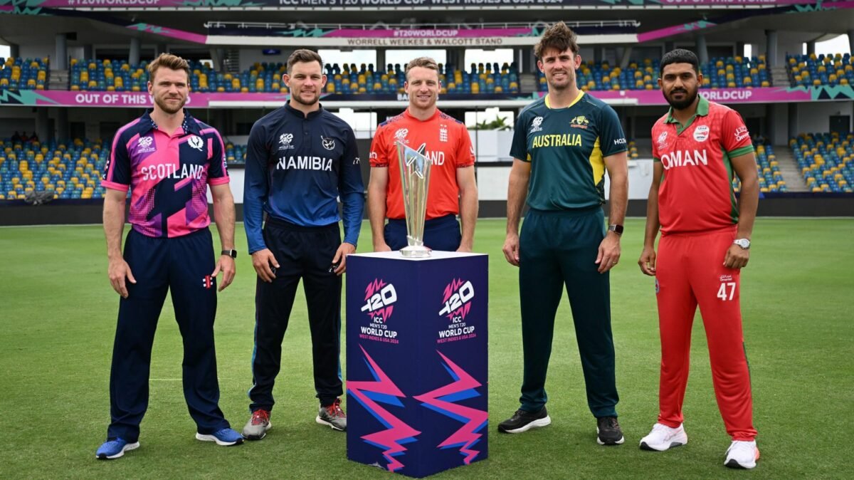 icc t20 world cup 2024 all team captains with trophy