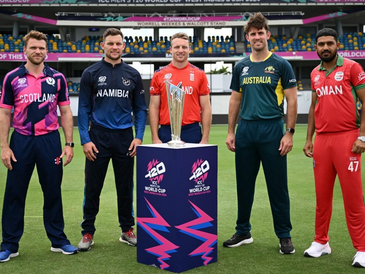 icc t20 world cup 2024 all team captains with trophy