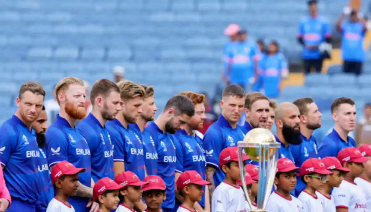 England Team against westindies