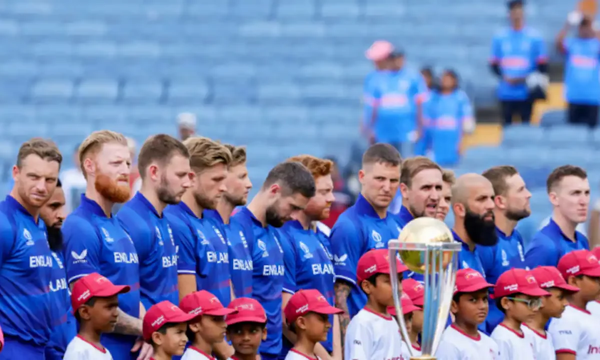 England Team against westindies