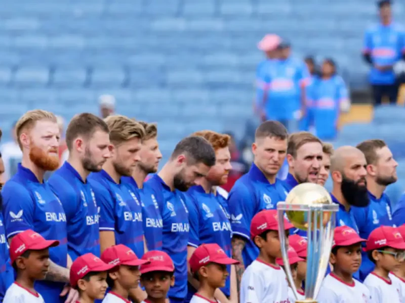 England Team against westindies