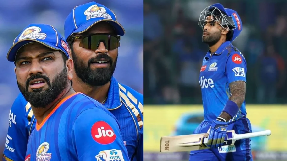 Mumbai Indians Rohit Sharma Hardik Pandya and Suryakumar Yadav