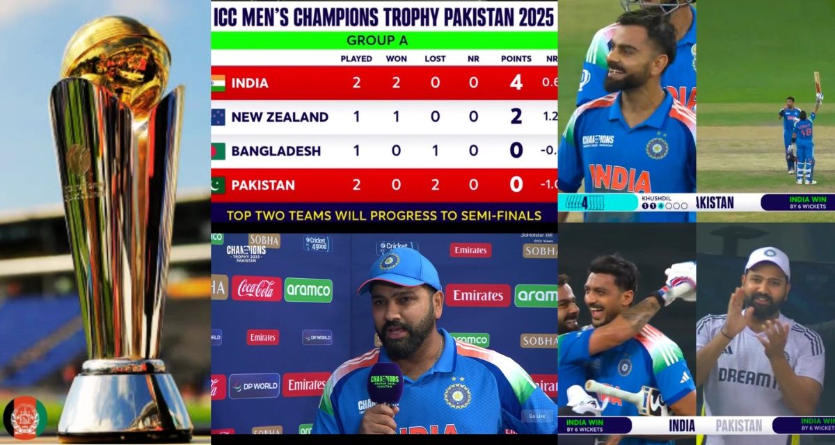 चैंपियंस ट्रॉफी में पाकिस्तान को हराने के बाद सेमीफाइनल में इस टीम से भिड़ेगा भारत, बन गया समीकरण, सेमीफाइनल खेलेगी ये 4 टीम