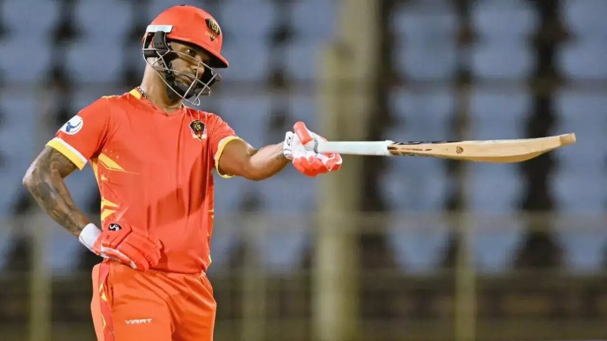6 6 6 6 6 6 6 ....संन्यास के बाद शिखर धवन नाम का आया बवंडर, अमेरिका के खिलाफ 12 गेंद में 62 रन ठोक मचाया कोहराम