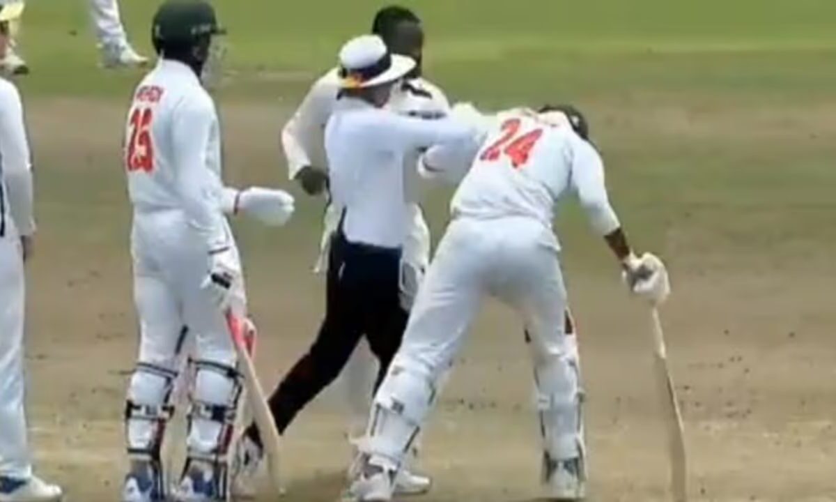 पहले धक्का-मुक्की फिर मारपीट, Live Cricket मैच में अफ़्रीकी गेंदबाज-बांग्लादेशी बल्लेबाज को जमकर की कुटाई, विडियो वायरल