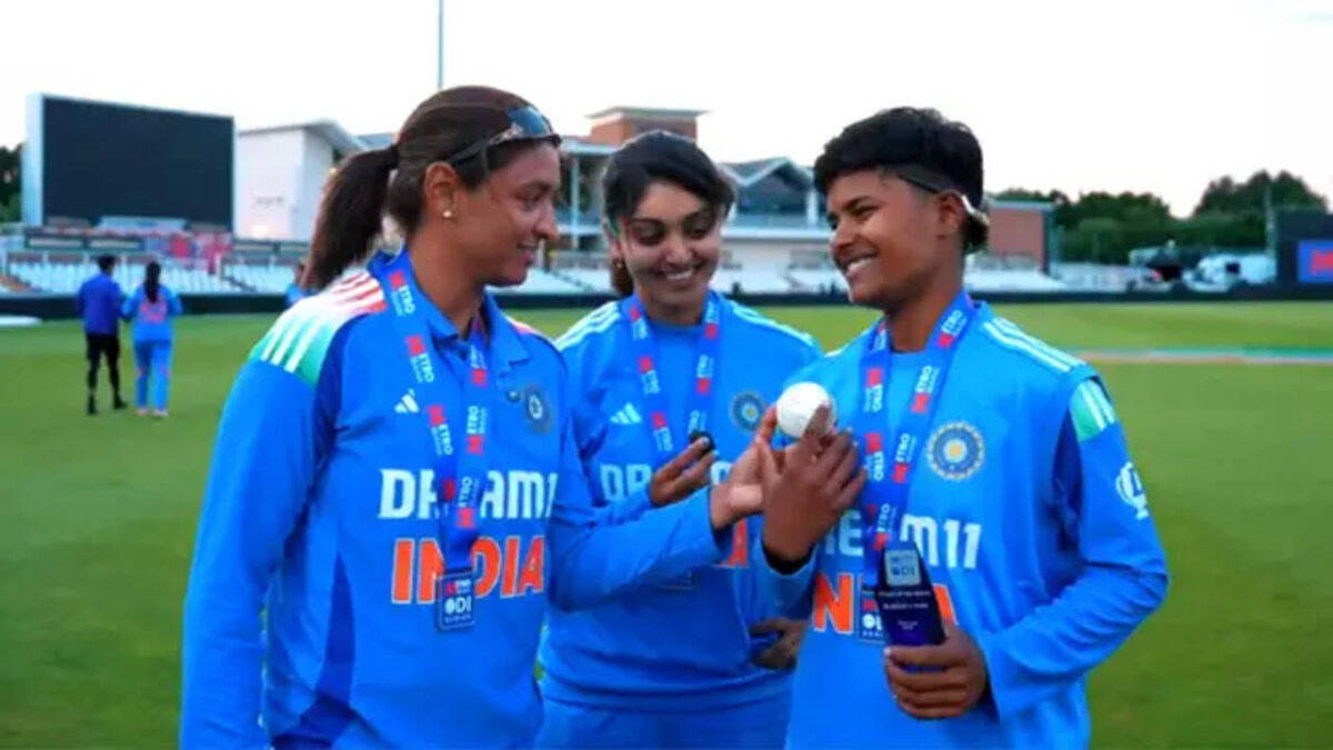 HARMANPREET KAUR MAN OF THE MATCH TO KRANTI