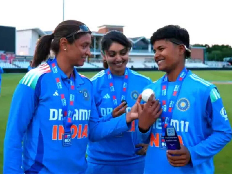 HARMANPREET KAUR MAN OF THE MATCH TO KRANTI