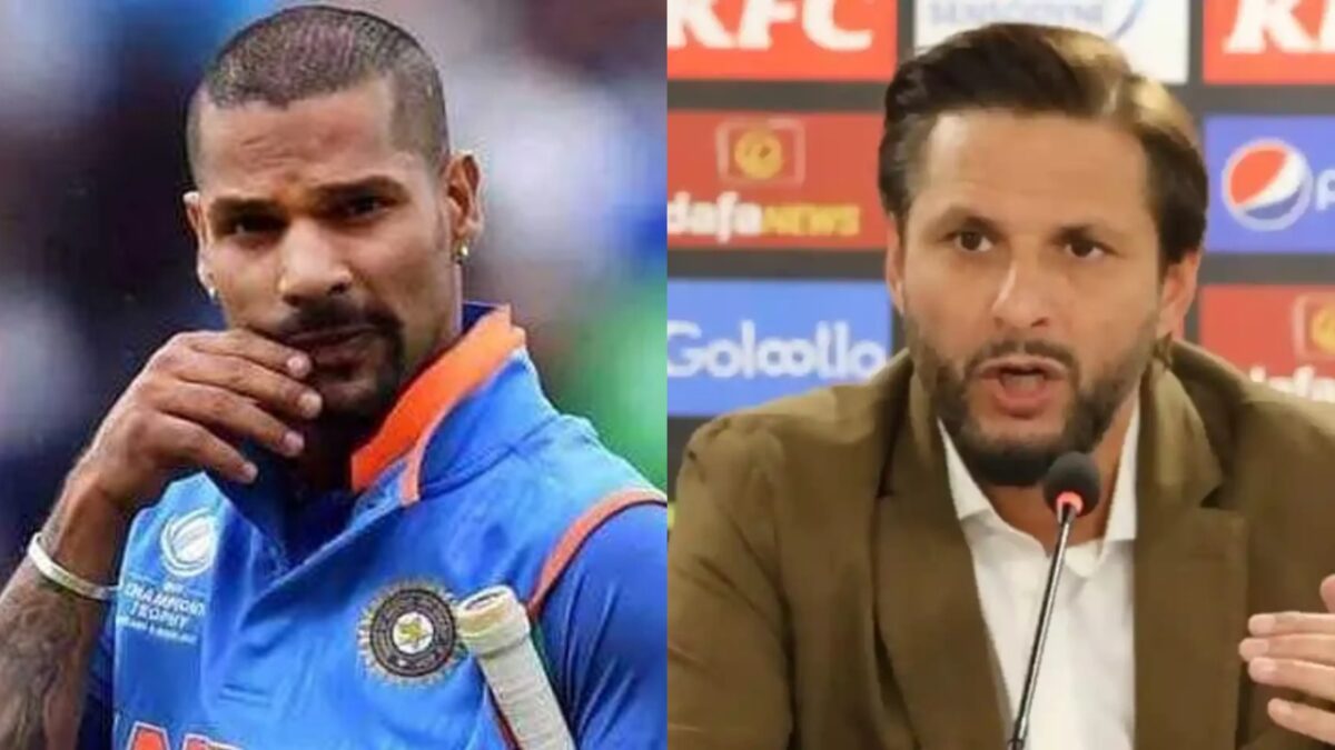 पाकिस्तान के खिलाफ मैच रद्द होते Shahid Afridi ने भारत के खिलाफ दिया बेतुका बयान, धवन को बताया सड़ा हुआ अंडा