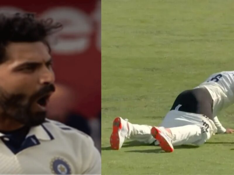 Ravindra Jadeja pant goes down