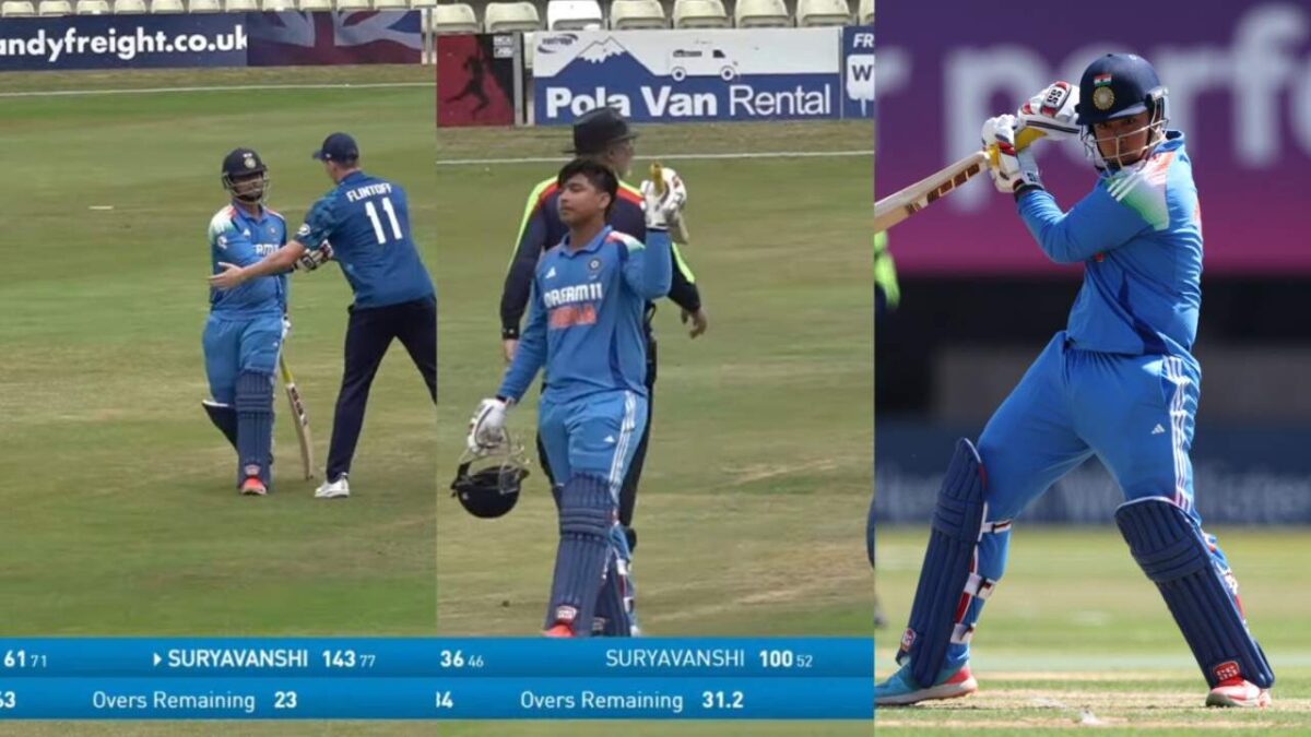 6 6 6 6 6 6 4 4 4....इंग्लैंड के खिलाफ बरस पड़े वैभव सूर्यवंशी, 13 चौका 10 छक्कों की मदद से जड़े दुनिया की सबसे तेज शतक, बना वर्ल्ड रिकॉर्ड