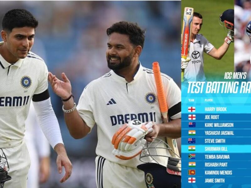ICC टेस्ट रैंकिंग का किया ऐलान, दोहरा शतक के बाद गिल ने 15 स्थान की लगायी छलांग, नंबर 1 पर है यह खिलाड़ी, पंत-यशस्वी देखें