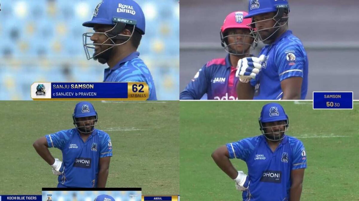 6 6 6 6 6..... एशिया कप से पहले SANJU SAMSON की आई आंधी, चौके-छक्के की बारिश, शतक के बाद ठोका तूफानी अर्धशतक
