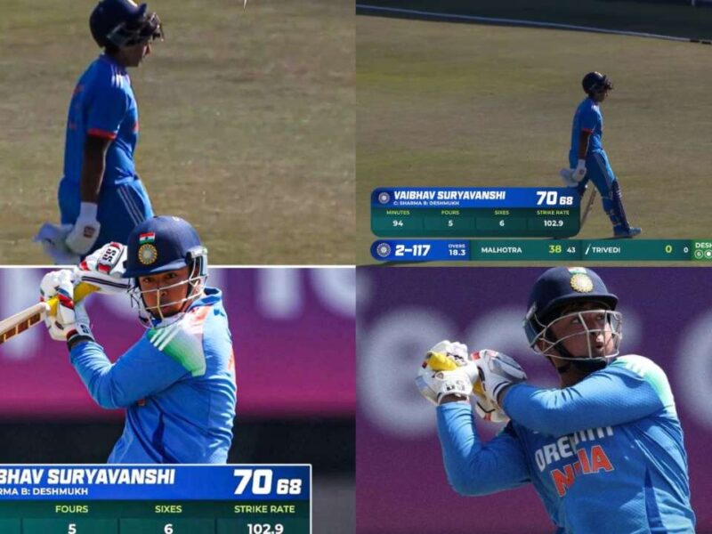 6 6 6 6 6 6 6...Vaibhav Suryavanshi का कोहराम, 14 साल की उम्र में ऑस्ट्रेलिया में खूब काटा ग़दर, दूसरे वनडे में भारत ने 300 ठोका