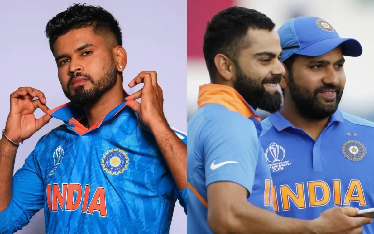 Team India Shreyas Iyer Rohit Sharma and Virat Kohli
