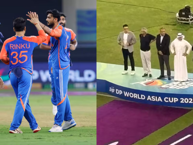 Team India denie to take asia cup trophy with mohsin naqvi