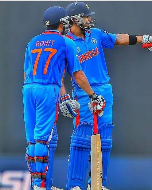 Rohit Sharma in Jersey number 77