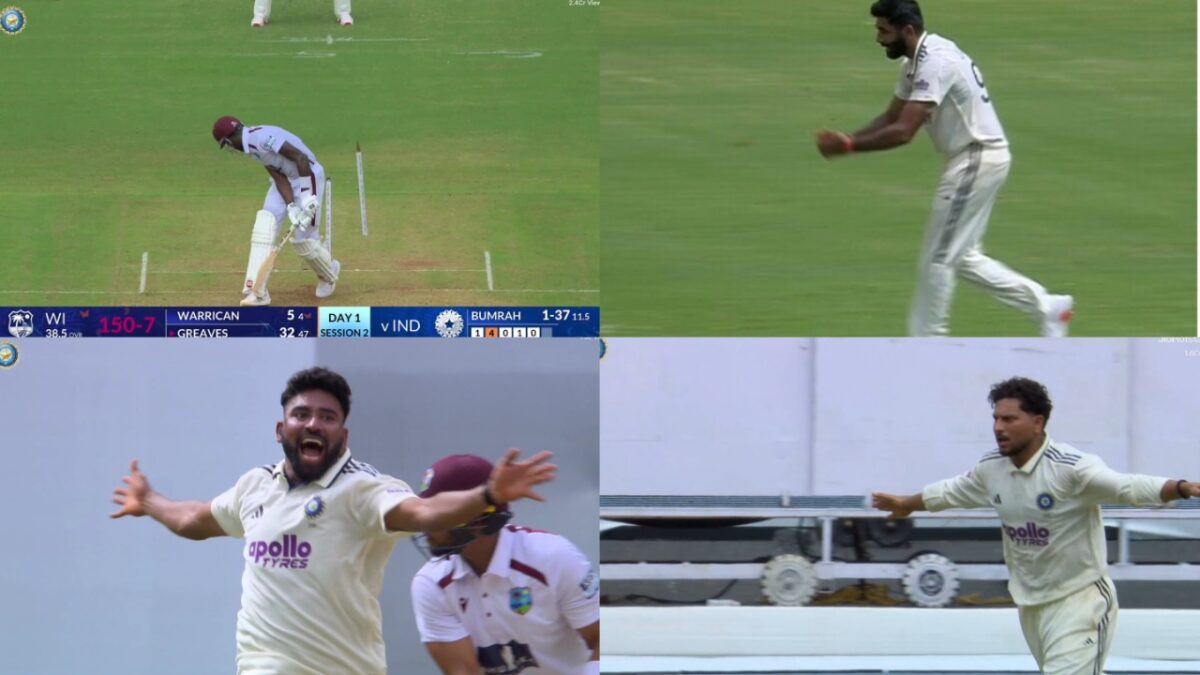 IND VS WI: W W W W W ...सिराज-बुमराह का मचा कोहराम, स्टंप के हुए तीन टुकड़े, 162 पर ऑलआउट, केएल ने ठोका अर्धशतक