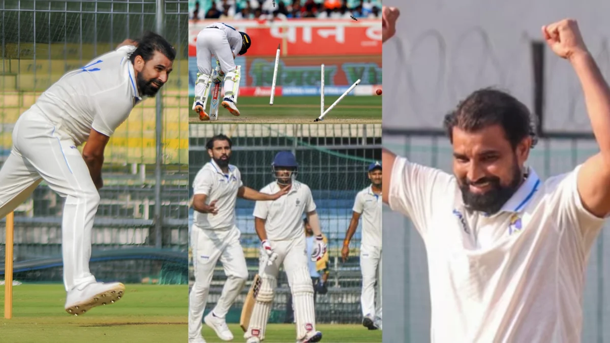 Mohammed Shami Ranji Trophy 3 wickets
