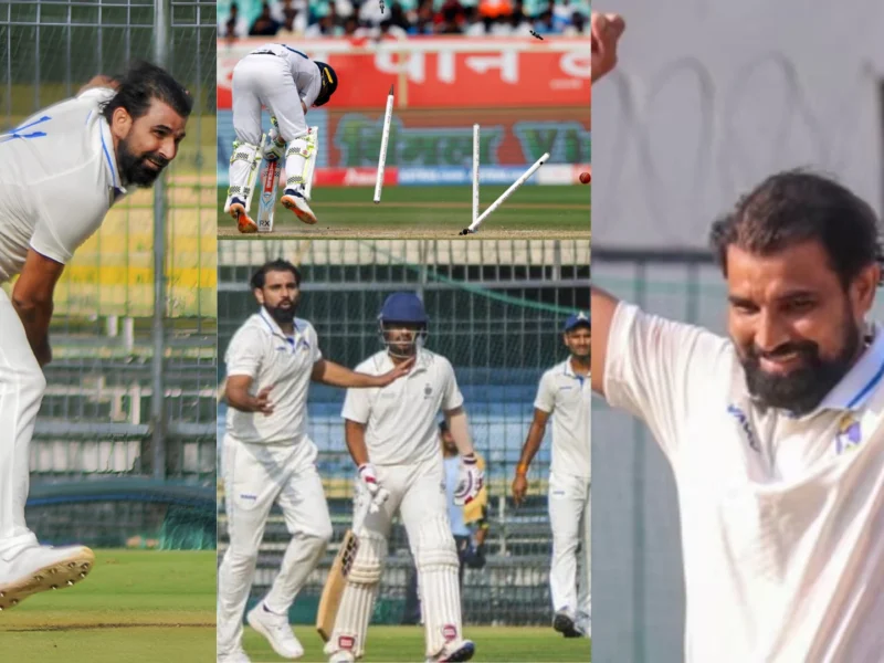 Mohammed Shami Ranji Trophy 3 wickets