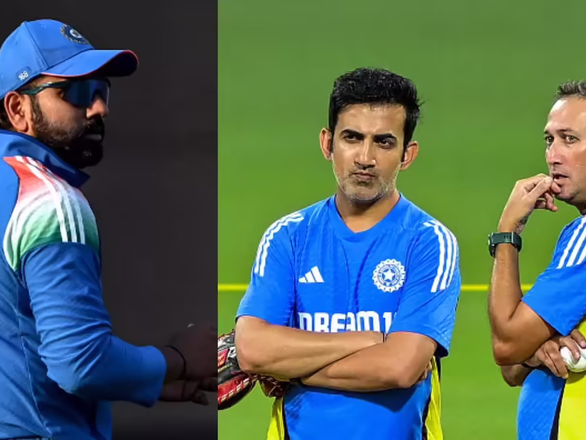 Rohit Sharma Gautam Gambhir and Ajit Agarkar
