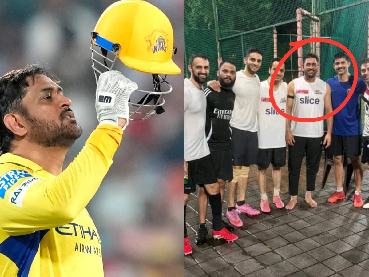 ms dhoni in mi jersey