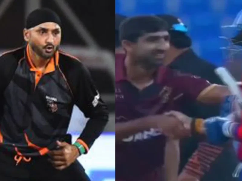 पाकिस्तानी गेंदबाज से कैमरे के सामने हरभजन सिंह ने मिलाया हाथ, नाराज भारतीय फैंस ने दिखाया गुस्सा