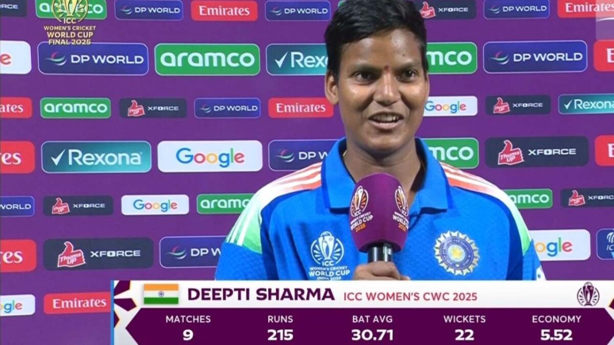 ना कोच ना कप्तान, दीप्ती शर्मा ने इन 2 शख्स को दिया अपनी जीत का श्रेय, बल्ले से 58 रन और गेंद से झटके 5 विकेट