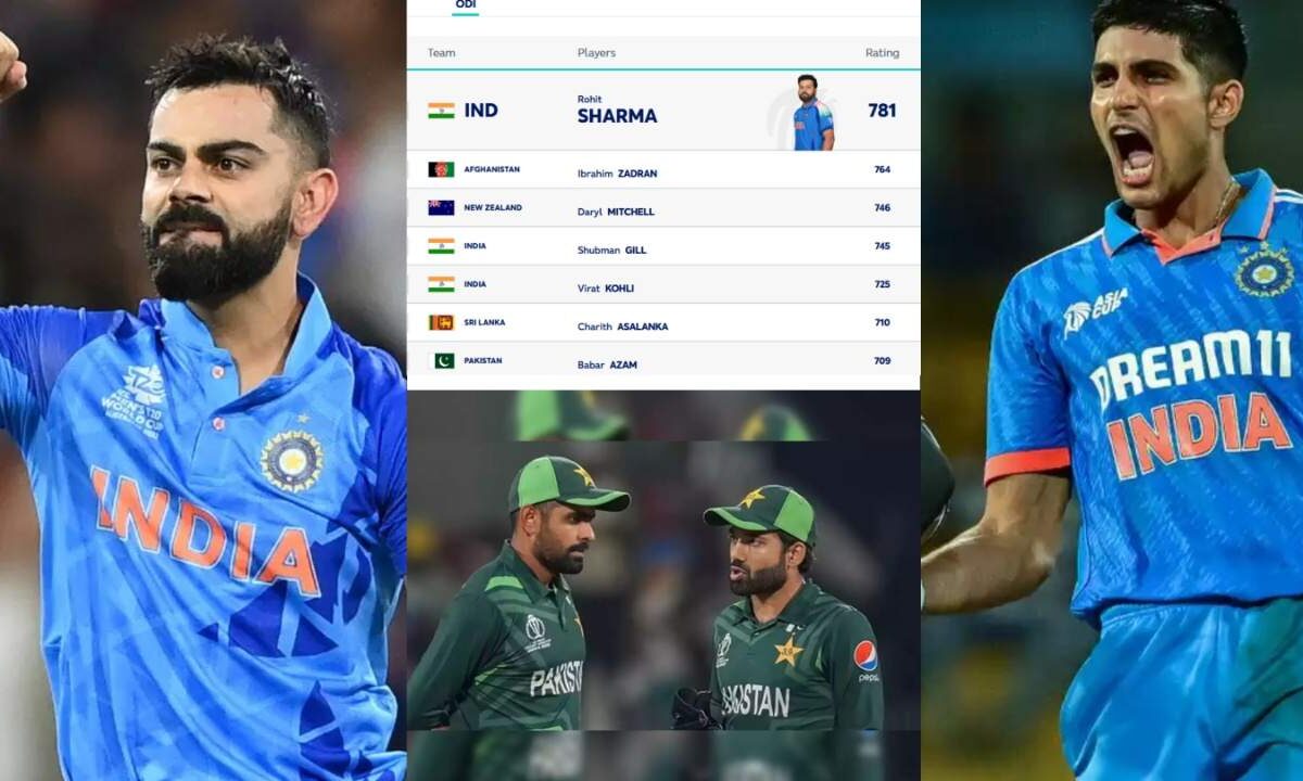 ICC RANKING हुआ जारी, विराट कोहली को बम्पर फायदा, बाबर को नुकसान, टॉप 5 में भारत का हुआ दबदबा