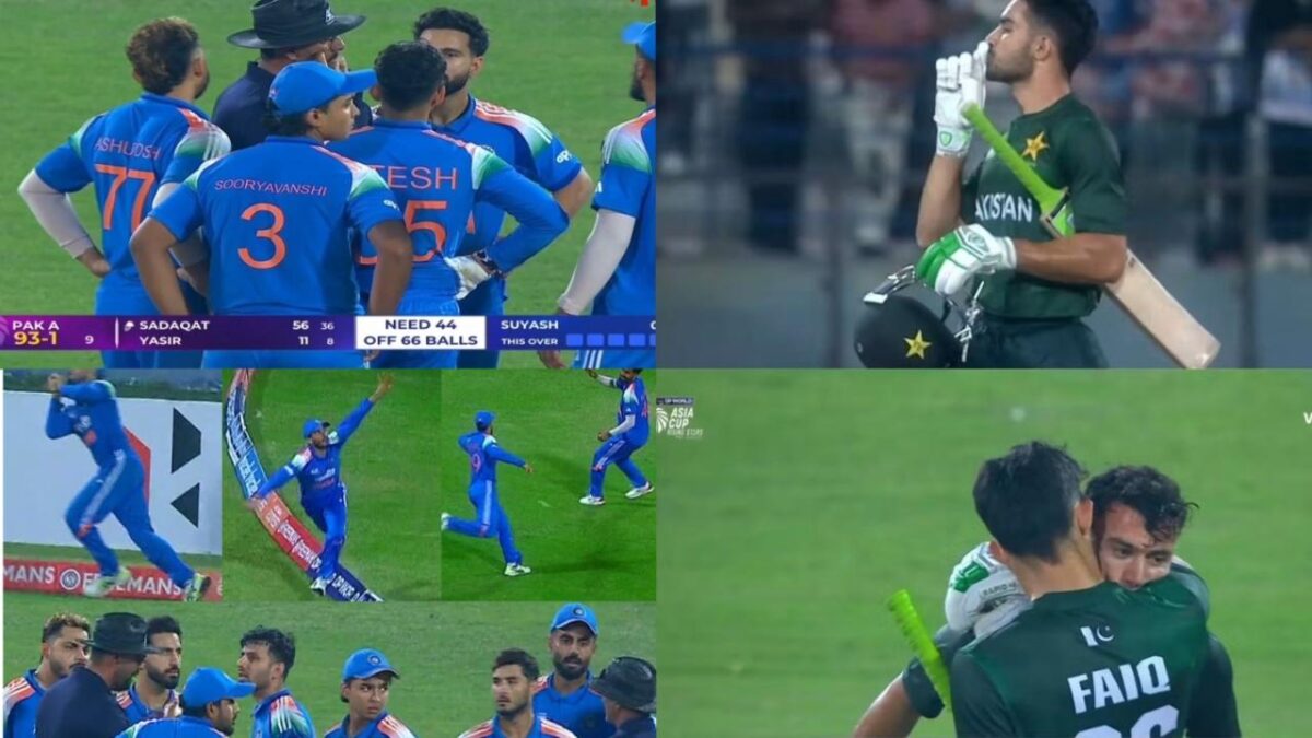 IND A vs PAK A: 6 6 6 4 4 4 ...वैभव सूर्यवंशी ने अकेले कूटा, मैच में जमकर हुई बेईमानी, अंपायर से भिड़े खिलाड़ी, 8 विकेट से हुई हार