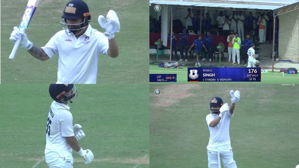 6 6 6 6 6 6 4 4 4... Rinku Singh का रणजी में कोहराम, ताबड़-तोड़ ठोके 176 रन, टेस्ट के लिए टीम इंडिया का खटखटाया दरवाजा