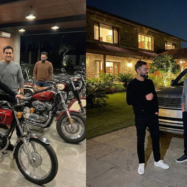 धोनी के घर डिनर पार्टी में पहुंचे विराट कोहली, माही की फेवरेट बाइक चलाते आए नजर, देखें इस डिनर पार्टी की अनदेखी तस्वीरें