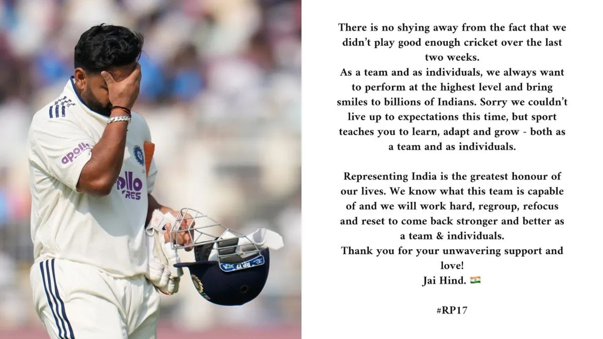 'बिलकुल शर्म की बात नहीं...', हार के 1 दिन बाद ऋषभ पंत का टूटा सब्र का बांध, हार के बाद दिया जारी किया बयान