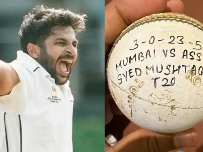 Shardul Thakur SMAT 2025 against ASAM