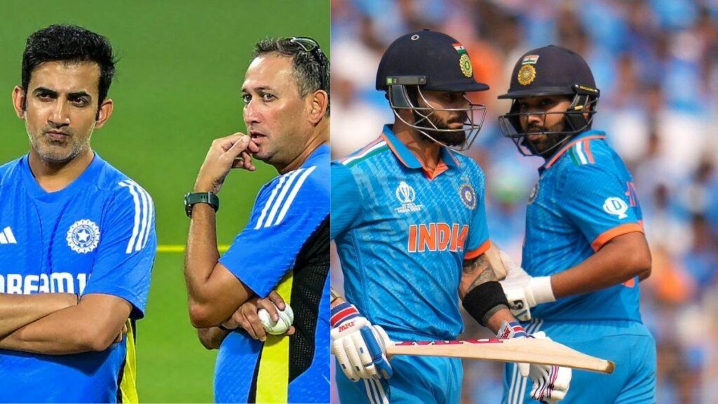 Virat Kohli Rohit Sharma and Gautam Gambhir Ajit Agarkar