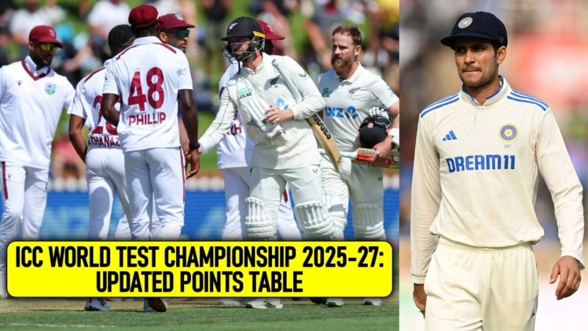 WTC Points Table 2025-27 WI vs NZ Shubman Gill