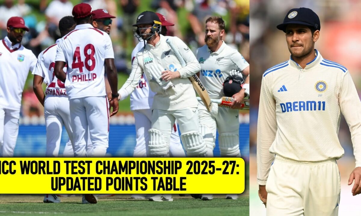 WTC Points Table 2025-27 WI vs NZ Shubman Gill