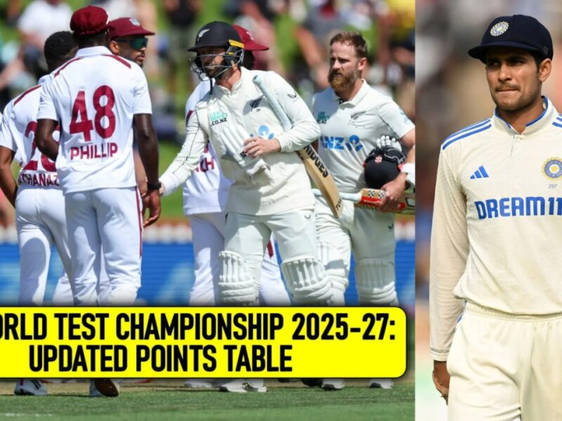 WTC Points Table 2025-27 WI vs NZ Shubman Gill