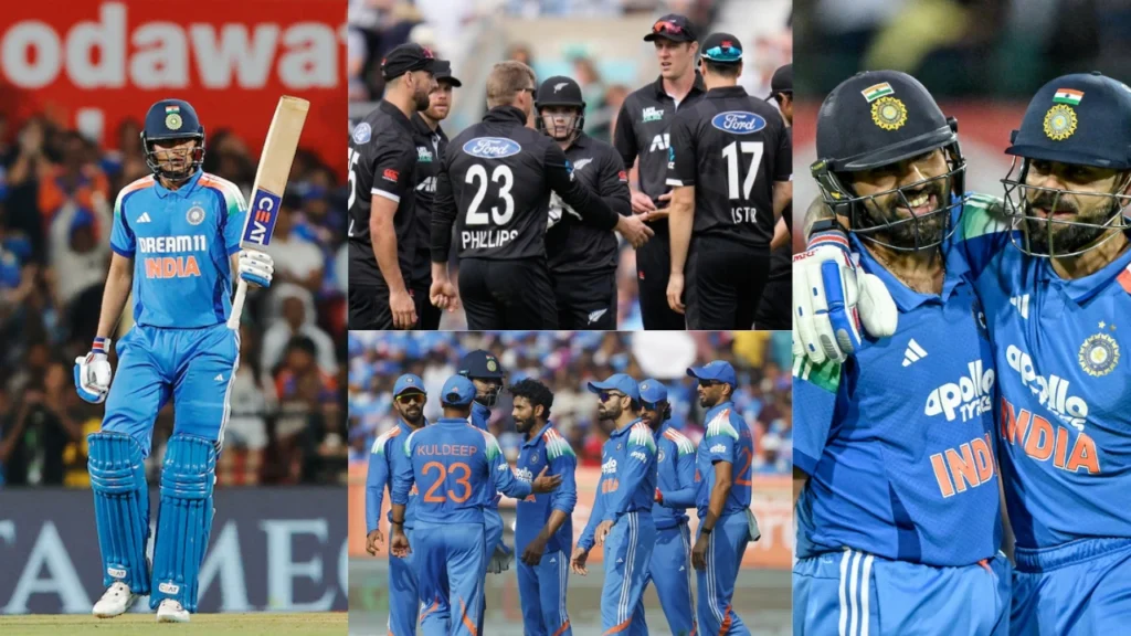 IND vs NZ Team India Shubman Gill Rohit Sharma and Virat Kohli