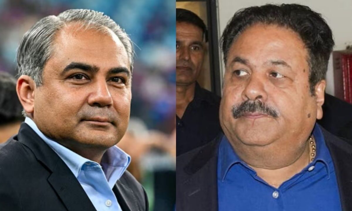 Mohsin Naqvi and Rajiv Shukla BCCI