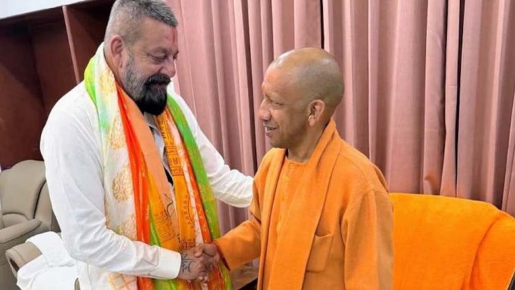 Yogi Adityanath and Sanjay Dutt
