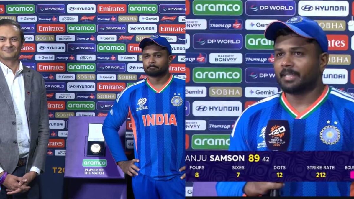 Sanju Samson Man of the Match