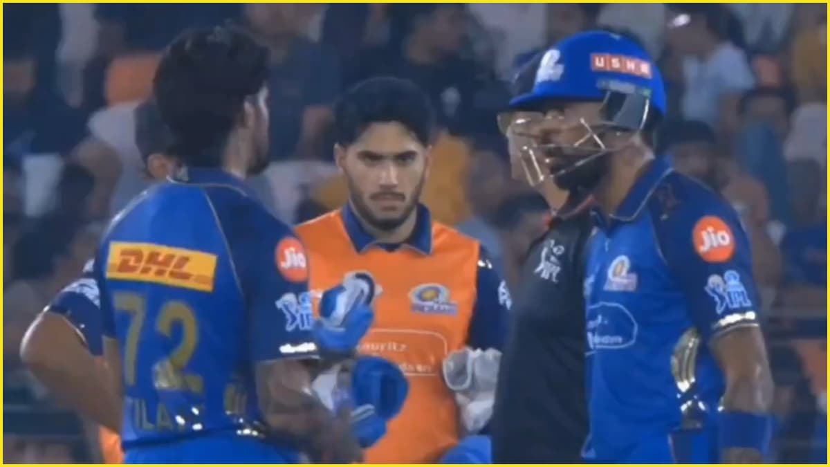Hardik Pandya angry on Tilak Varma