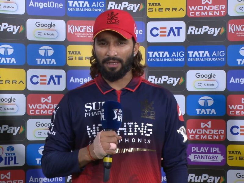 Rajat Patidar post match green jercy
