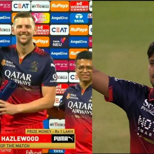 4 विकेट लेने वाले रसिक सलाम की जगह इस वजह से सिर्फ 1 विकेट लेने वाले जोस हेजलवुड को मिला मैन ऑफ द मैच