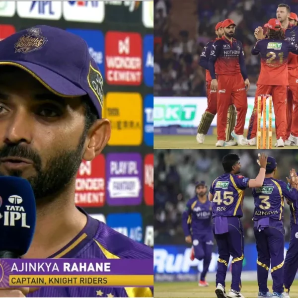 RCB से मिली हार के बाद प्लेऑफ से बाहर हुई KKR, कप्तान अजिंक्य रहाणे ने इन्हें माना टीम के शर्मनाक प्रदर्शन की वजह