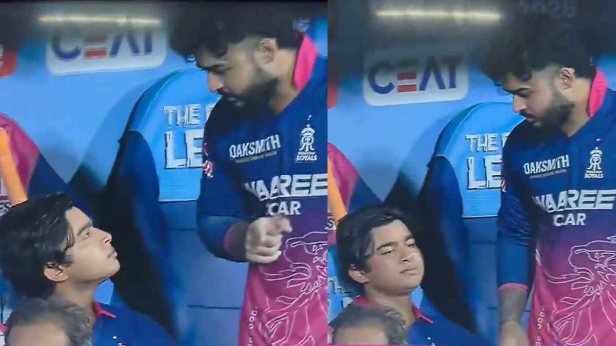 Riyan Parag scolding Vaibhav Sooryavanshi